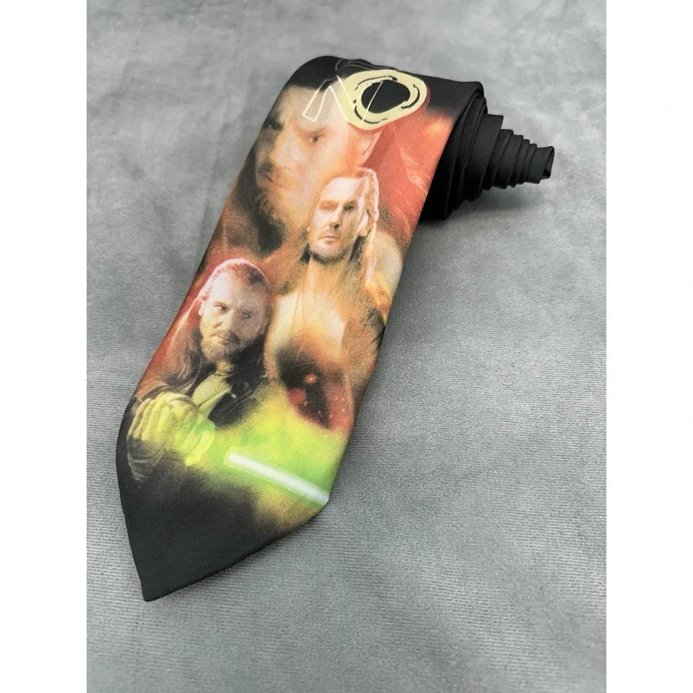 Star Wars Jedi Master Qui Gon‎ Jinn Mens Tie Episode 1 Vintage 90s Ralph Marlin